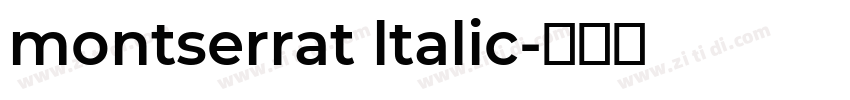 montserrat ltalic字体转换